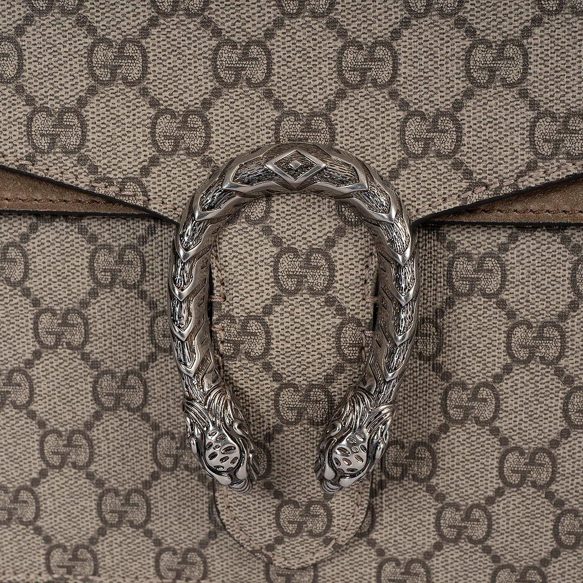 GUCCI beige ebony GG Supreme canvas DIONYSUS Belt Bag For Sale 1