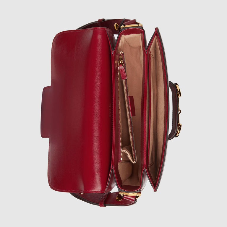 Women's Gucci Beige/Ebony GG Supreme Canvas Horsebit 1955 Shoulder Bag For Sale