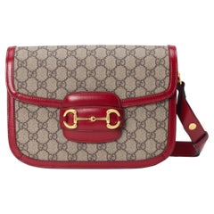 Gucci Beige/Ebony GG Supreme Canvas Horsebit 1955 Shoulder Bag