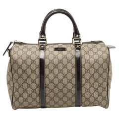 Gucci Beige/Ebony GG Supreme Canvas Medium Joy Boston Bag