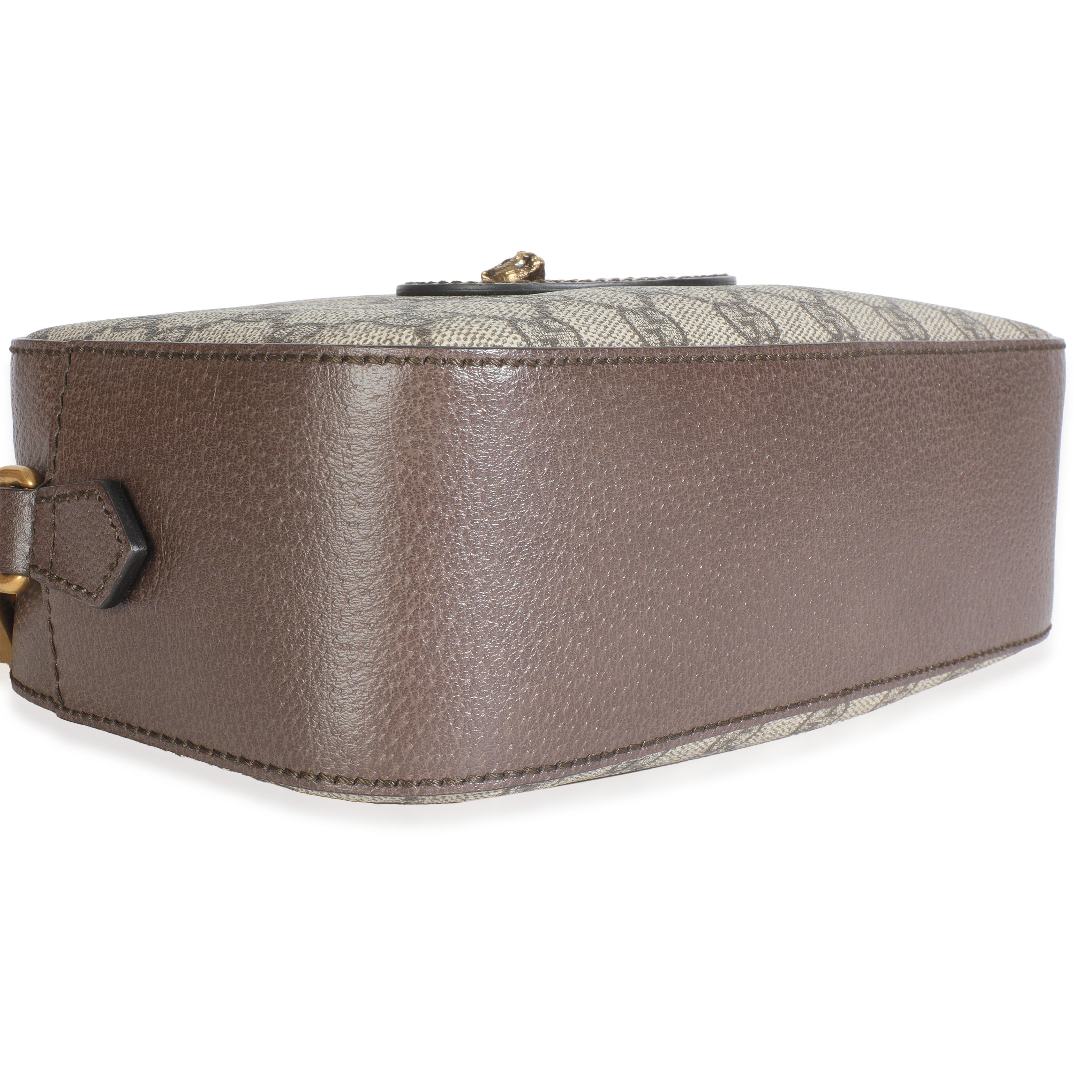 Bolso Mensajero Gucci Beige Ébano GG Supreme Canvas Neo Vintage en venta 3