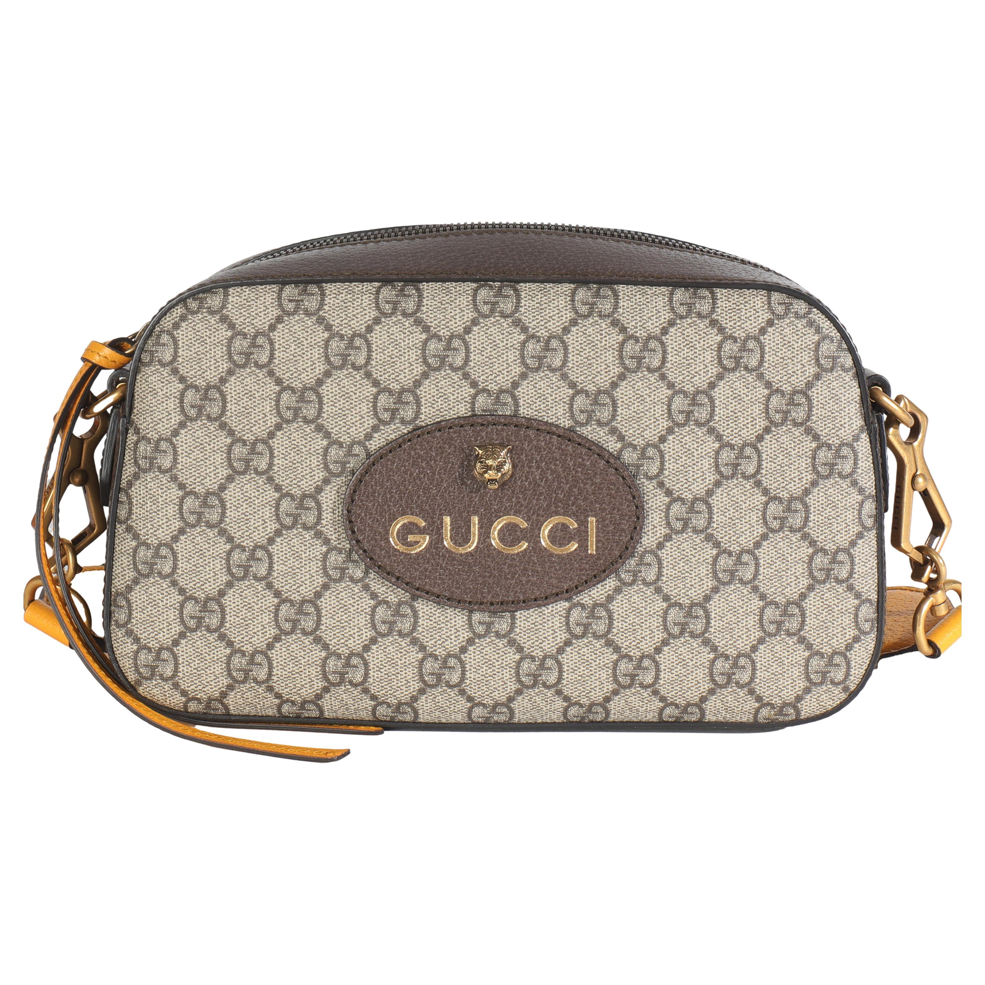 Gucci Beige Ebony GG Supreme Canvas Neo Vintage Messenger Bag
