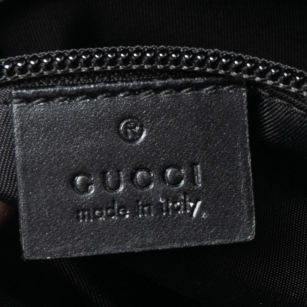 Black Gucci Beige/Ebony GG Supreme Canvas Web Flat Messenger Bag
