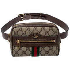 Gucci Beige/Ebony GG Supreme Coated Canvas and Leather Ophidia Belt Bag