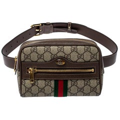 Gucci Beige/Ebony GG Supreme Coated Canvas and Leather Ophidia Belt Bag