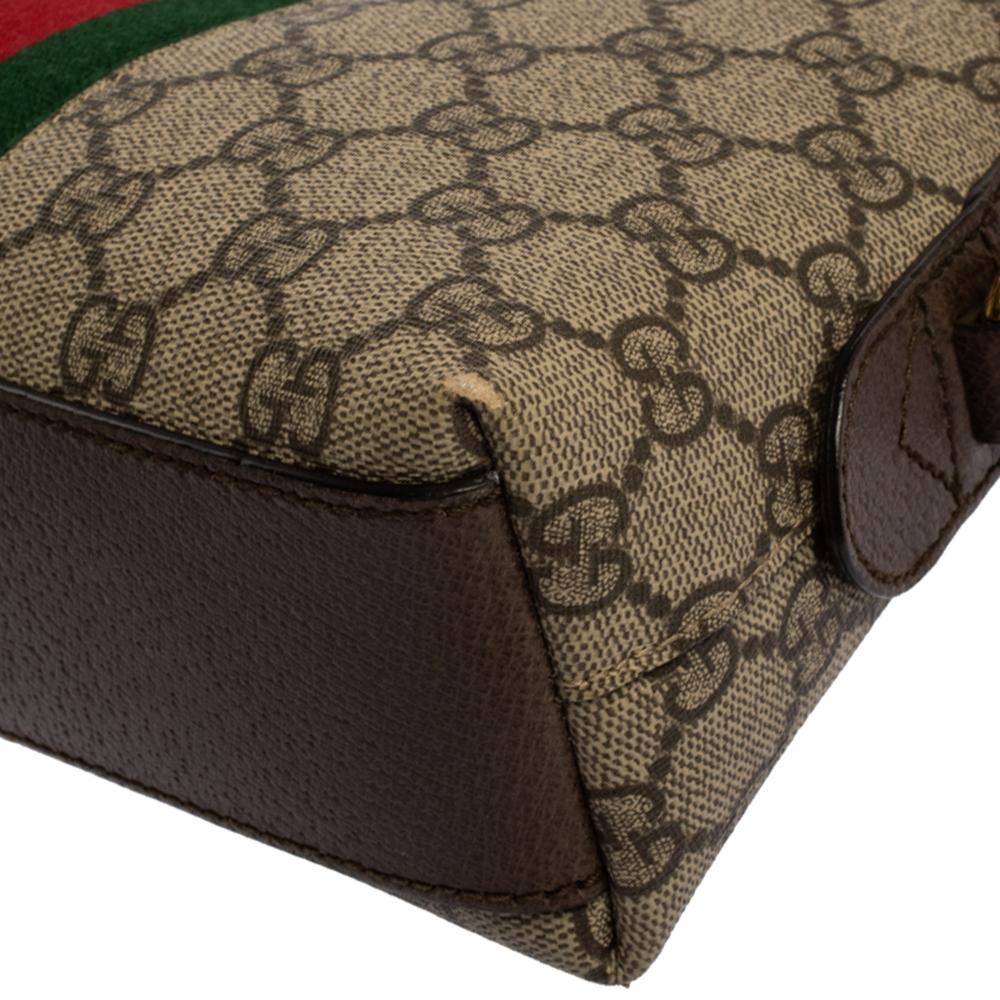 Gucci Beige/Ebony GG Supreme Coated Canvas and Leather Ophidia Crossbody Bag 3