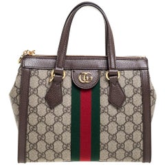 Gucci Beige/Ebony GG Supreme Coated Canvas and Leather Ophidia Tote