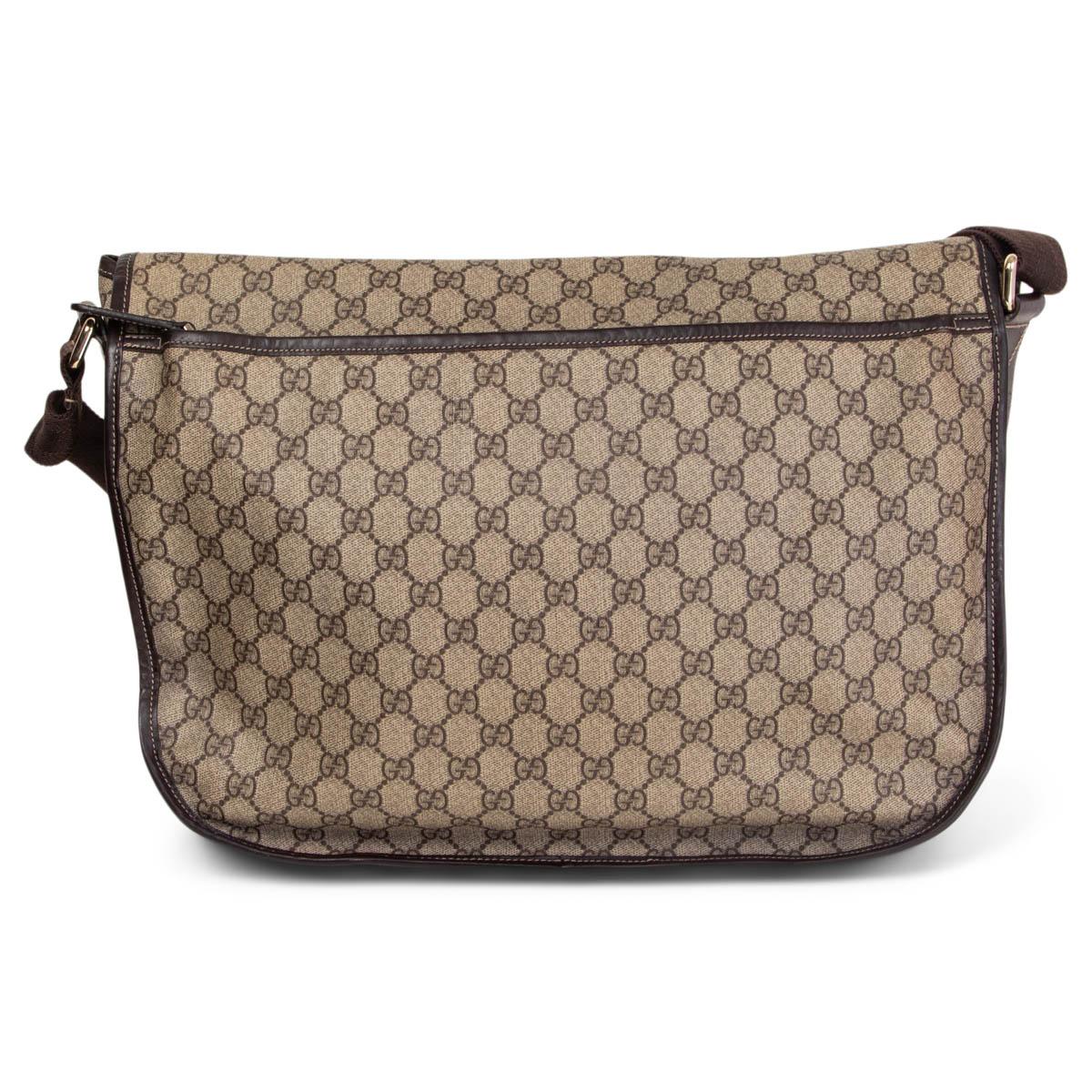 gucci beige/ebony gg canvas messenger bag