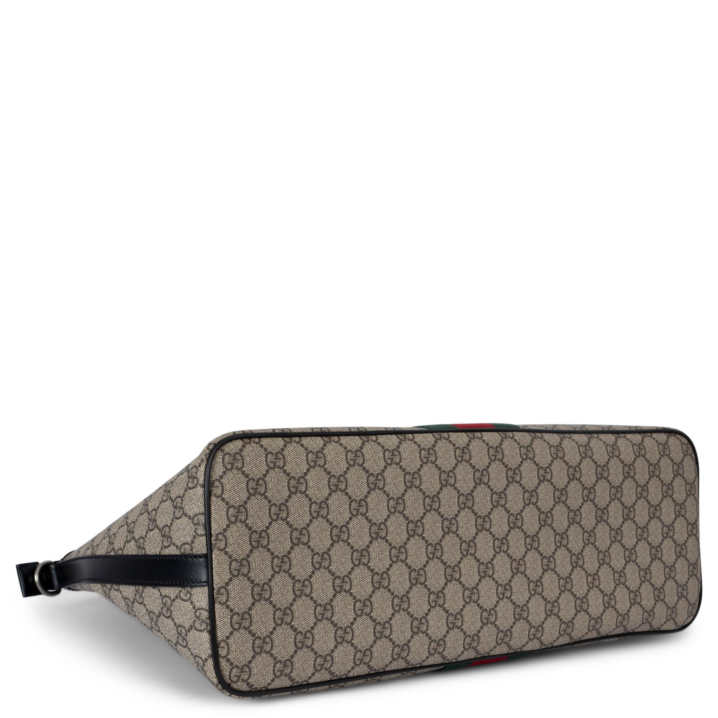 GUCCI beige ebony WEG GG SUPREME Duffle Bag In Excellent Condition In Zürich, CH