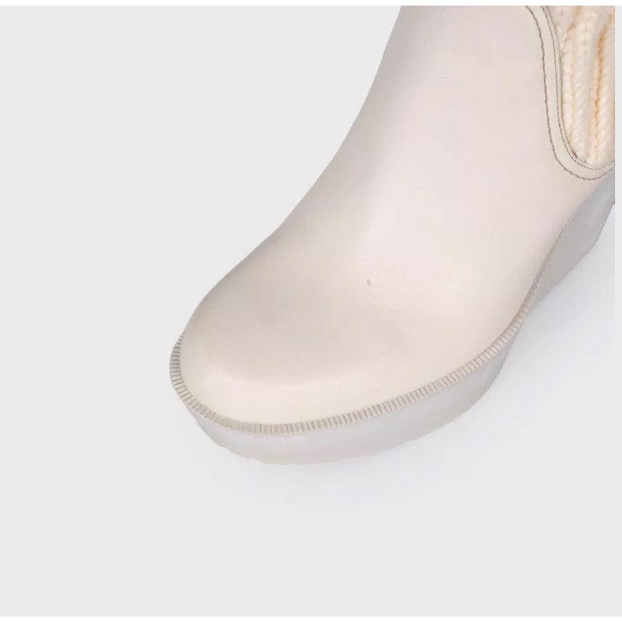 Gucci Tejido Beige y Cuero Hebilla Calcetín Botas Sz.37 en venta 1