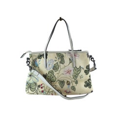 Gucci Beige Floral Print by Kris Knight 2 Way Shoulder Tote Bag