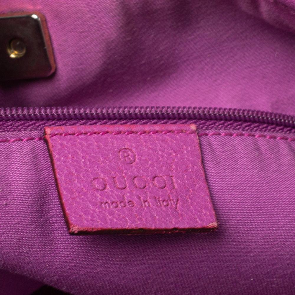 Gucci Beige/Fuchsia GG Canvas and Leather Abbey D-Ring Tote 2