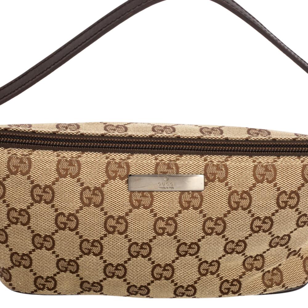 Gucci Beige GG Canvas and Leather Boat Pochette Bag 1