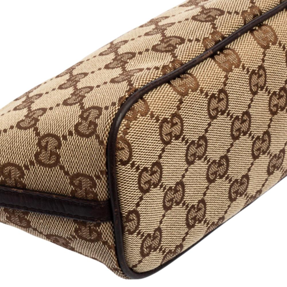 Gucci Beige GG Canvas and Leather Boat Pochette Bag 2