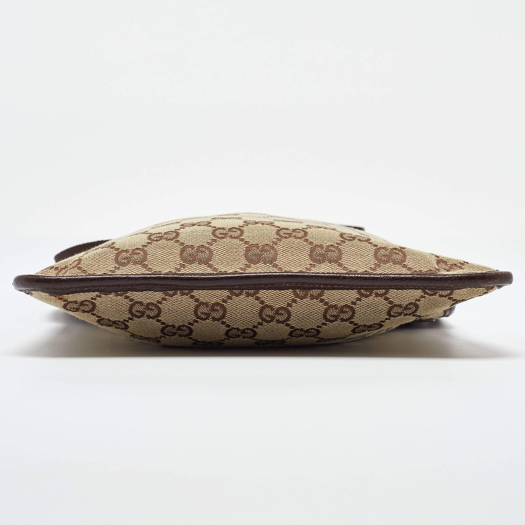 Bolso cruzado de lona y piel Gucci Beige GG 3