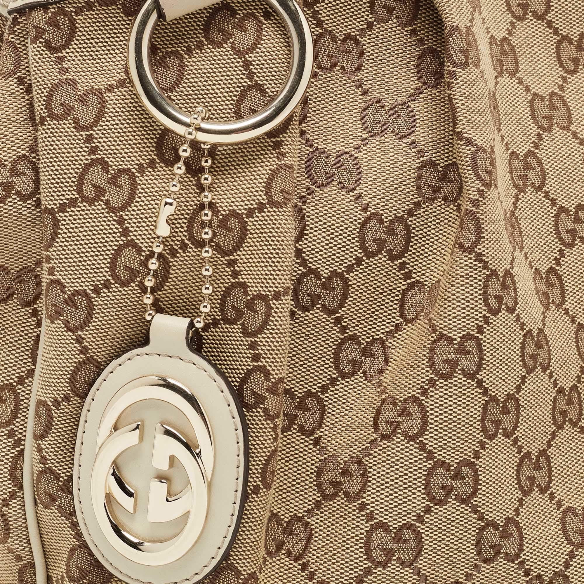 Gucci Beige GG Canvas and Leather Medium Sukey Tote 13