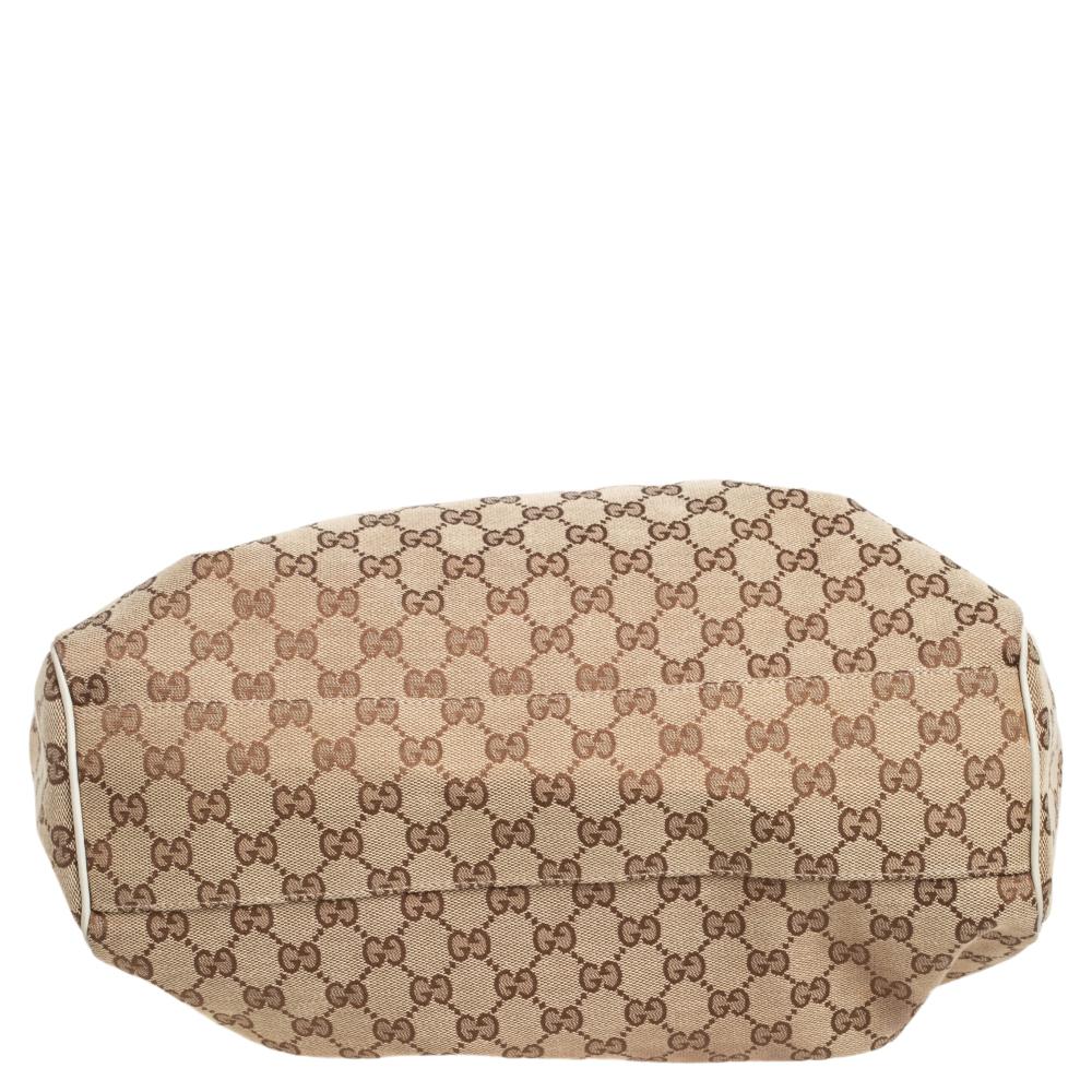 Gucci Beige GG Canvas und Leder Medium Sukey Tote 1