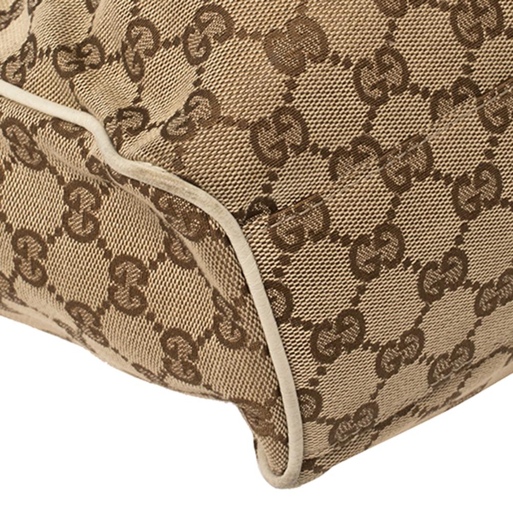 Gucci Beige GG Canvas and Leather Medium Sukey Tote 5