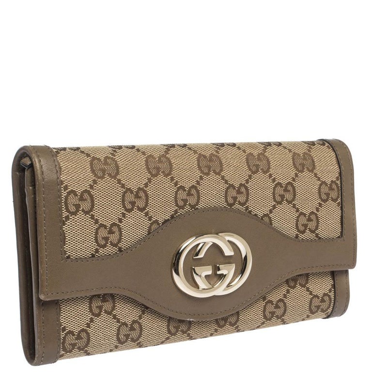 Gucci Beige GG Canvas and Leather Sukey Continental Wallet at 1stDibs |  gucci gg canvas wallet, gucci sukey wallet