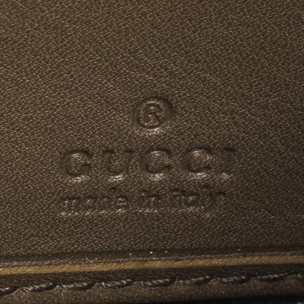 Gucci Beige GG Canvas and Leather Sukey Continental Wallet In Good Condition In Dubai, Al Qouz 2