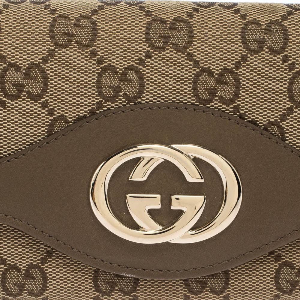 Gucci Beige GG Canvas and Leather Sukey Continental Wallet 2