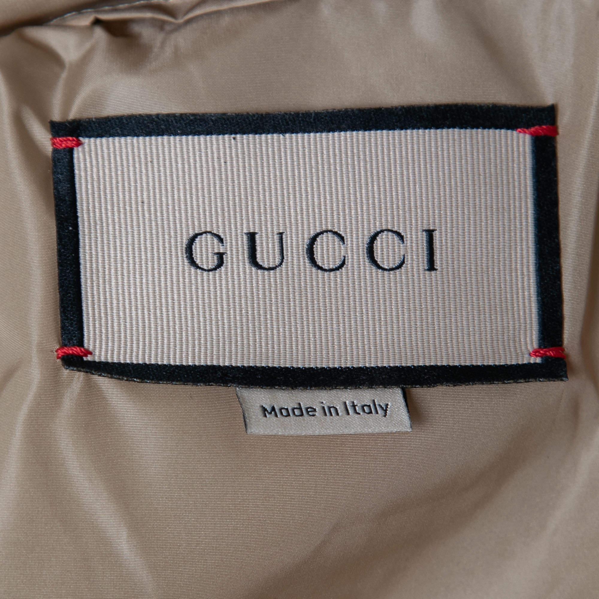 Gucci Beige GG Canvas Centrum Hooded Jacket XL In New Condition In Dubai, Al Qouz 2