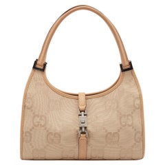 Gucci Beige GG Canvas Jackie Tote