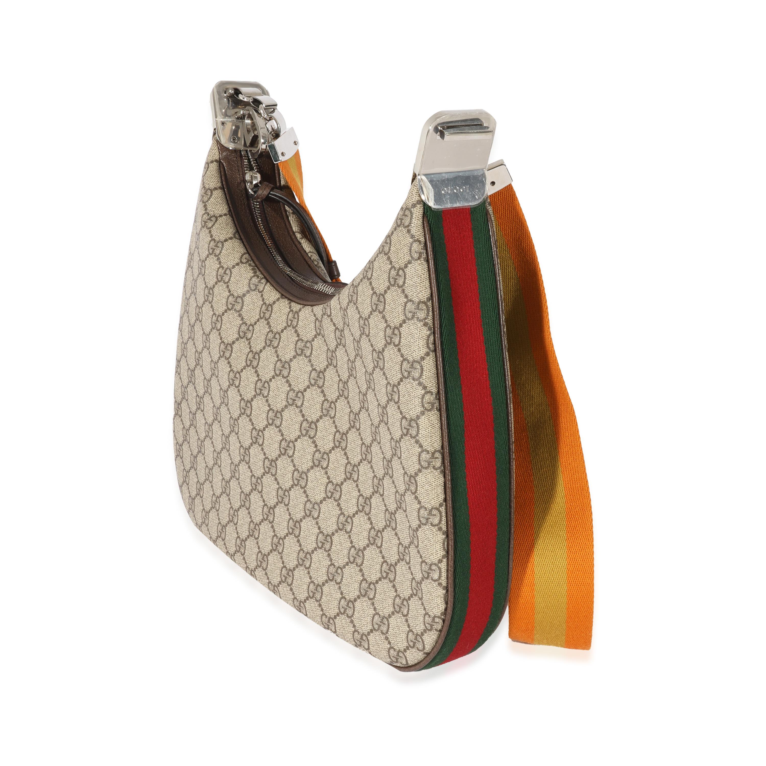 Women's Gucci Beige GG Canvas Large Attache Shoulder Bag
