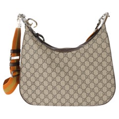 Gucci Beige GG Canvas Large Attache Shoulder Bag