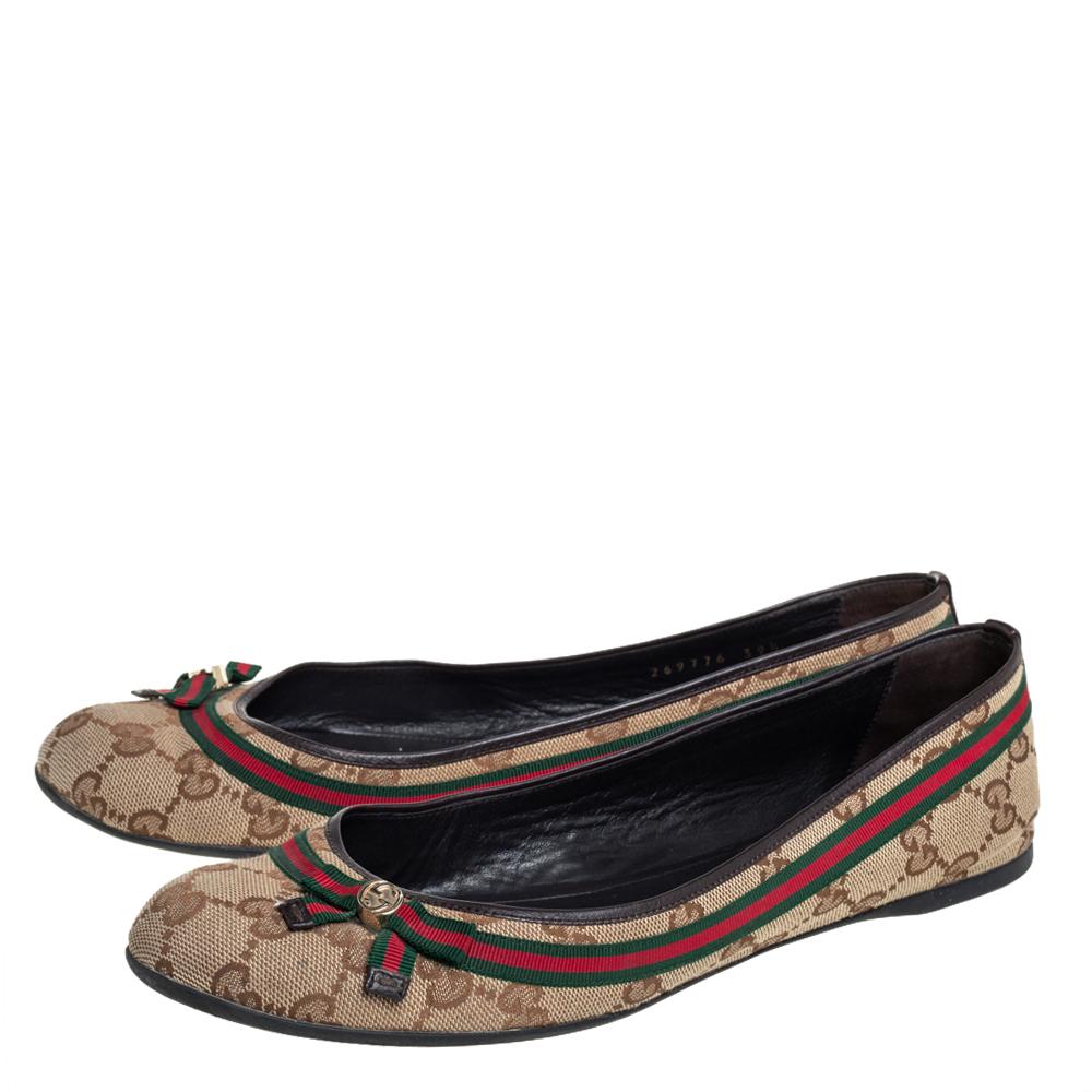 Gucci flats with bow best sale