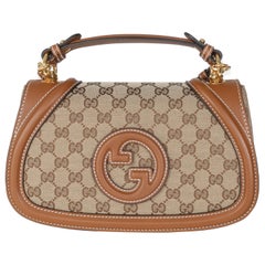 Gucci Borsa media bionda in tela GG beige