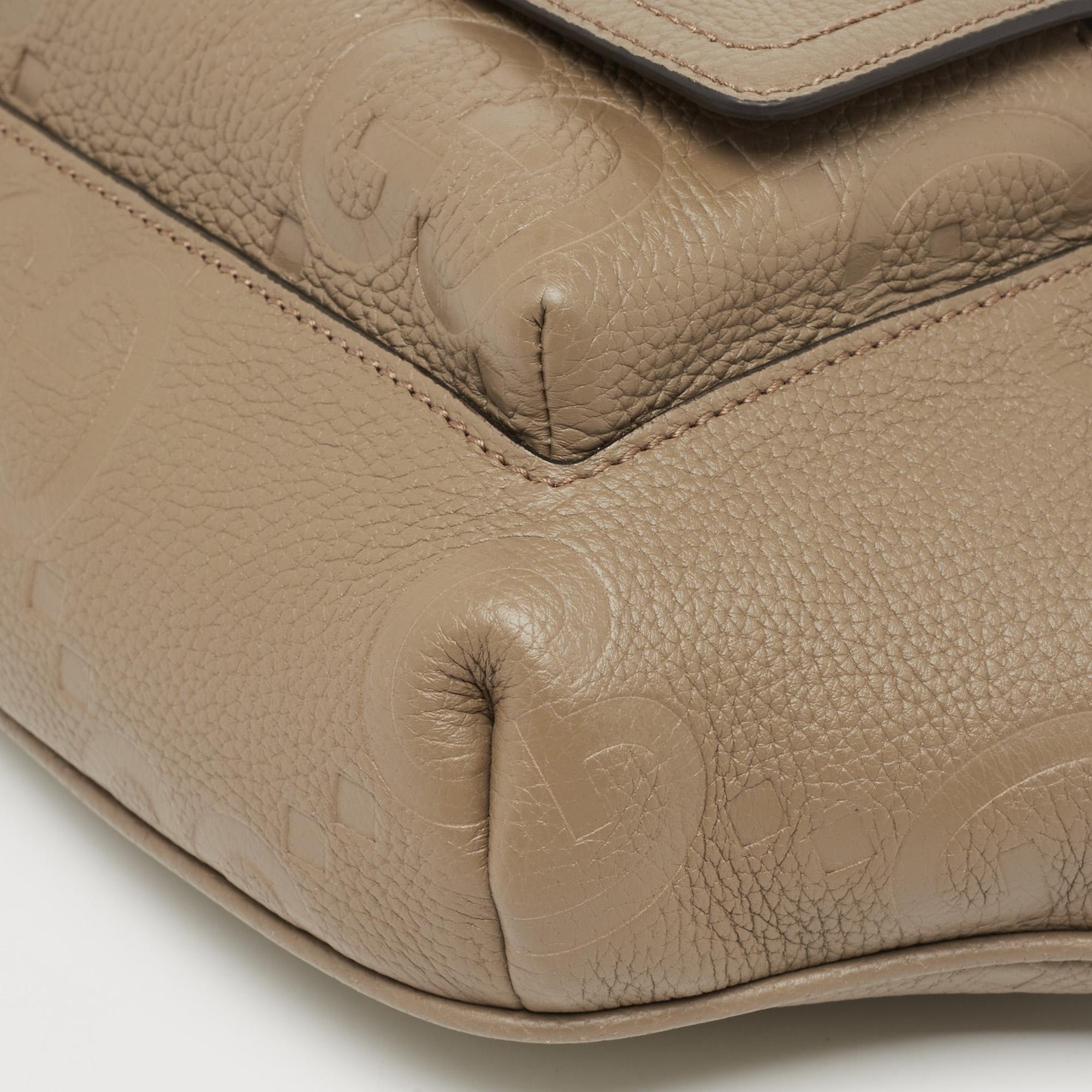 Gucci Beige GG Emblematic Jumbo Leather Belt Bag 8