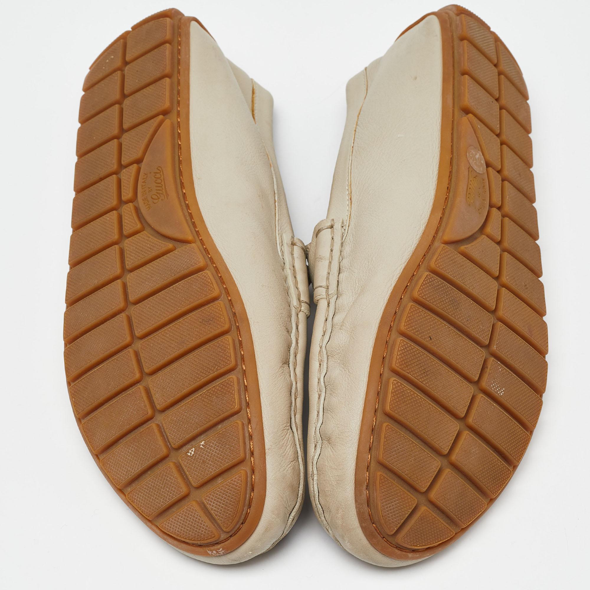 Mocasines Gucci Beige GG Piel Slip On Talla 38.5 en venta 2