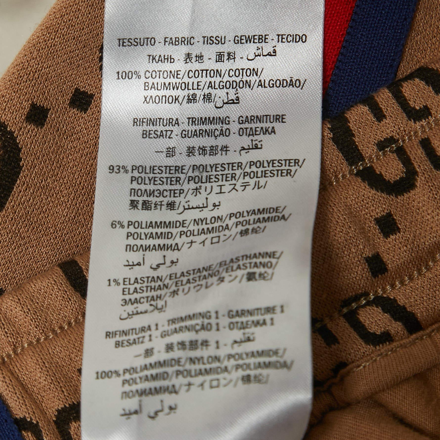Men's Gucci Beige GG Patterned Cotton Web Detailed Jog Pants M For Sale