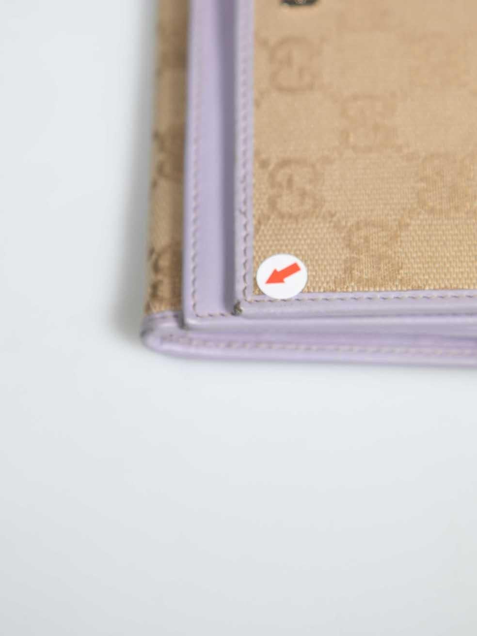 Gucci Beige GG Plus Monogramm Joy Continental Brieftasche mit Klappe im Angebot 2