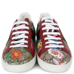 GUCCI beige GG Supreme canvas 2019 ACE GG FLORAL Sneakers Shoes 38.5