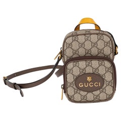 GUCCI beige GG Supreme canvas 2021 MINI NEO VINTAGE Crossbody Bag