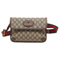 Gucci Beige GG Supreme Canvas and Leather Neo Vintage Belt Bag