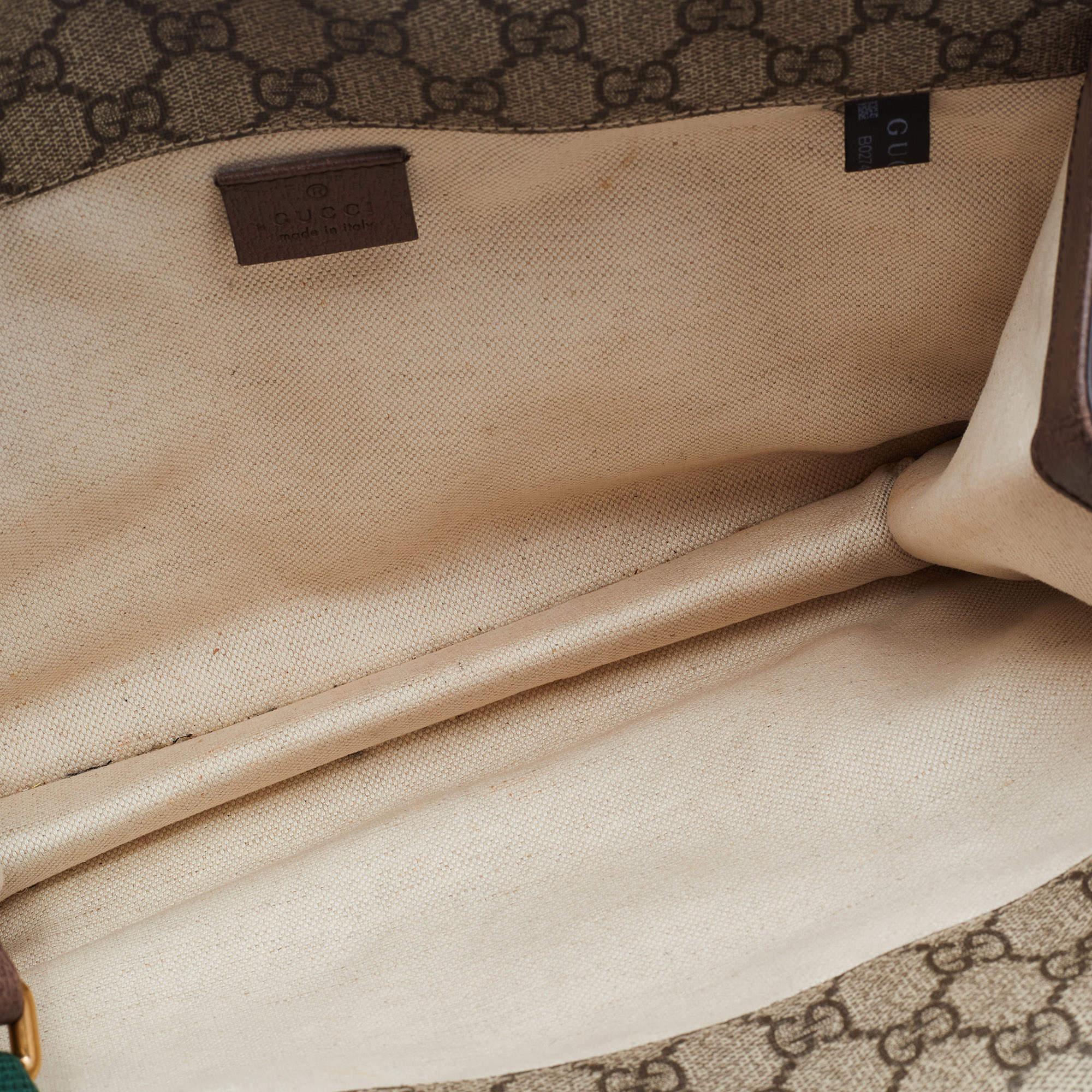 Gucci Beige GG Supreme Canvas and Leather Small Neo Vintage Messenger Bag 5