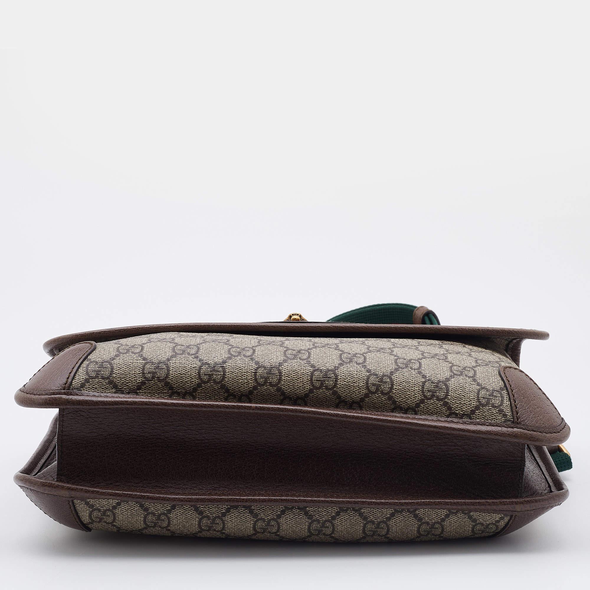 Women's Gucci Beige GG Supreme Canvas and Leather Small Neo Vintage Messenger Bag