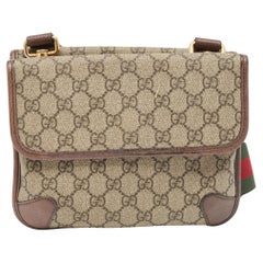 Gucci Beige GG Supreme Canvas and Leather Small Neo Vintage Messenger Bag