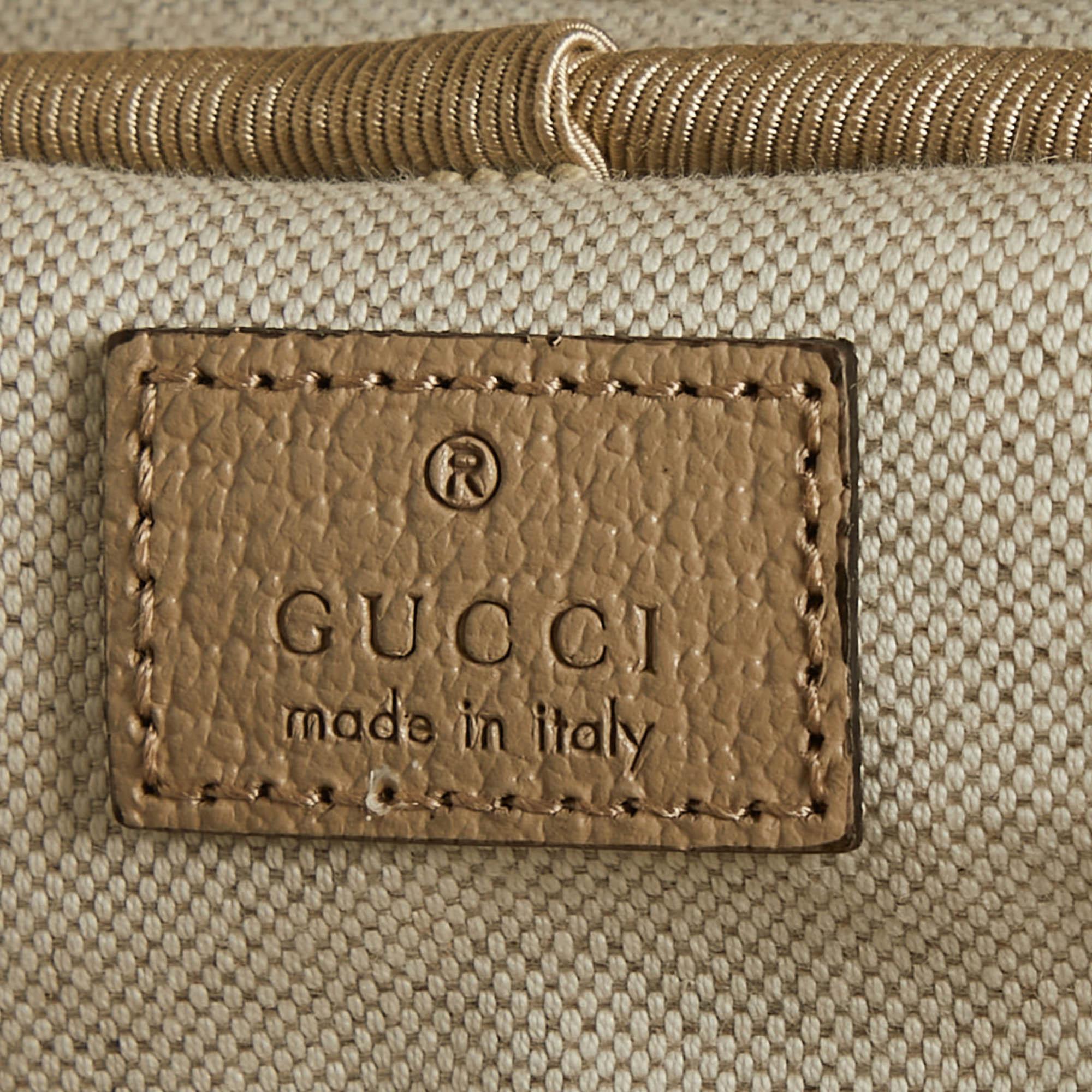 Gucci Beige GG Supreme Canvas and Leather Small Savoy Cabin Trolley 5
