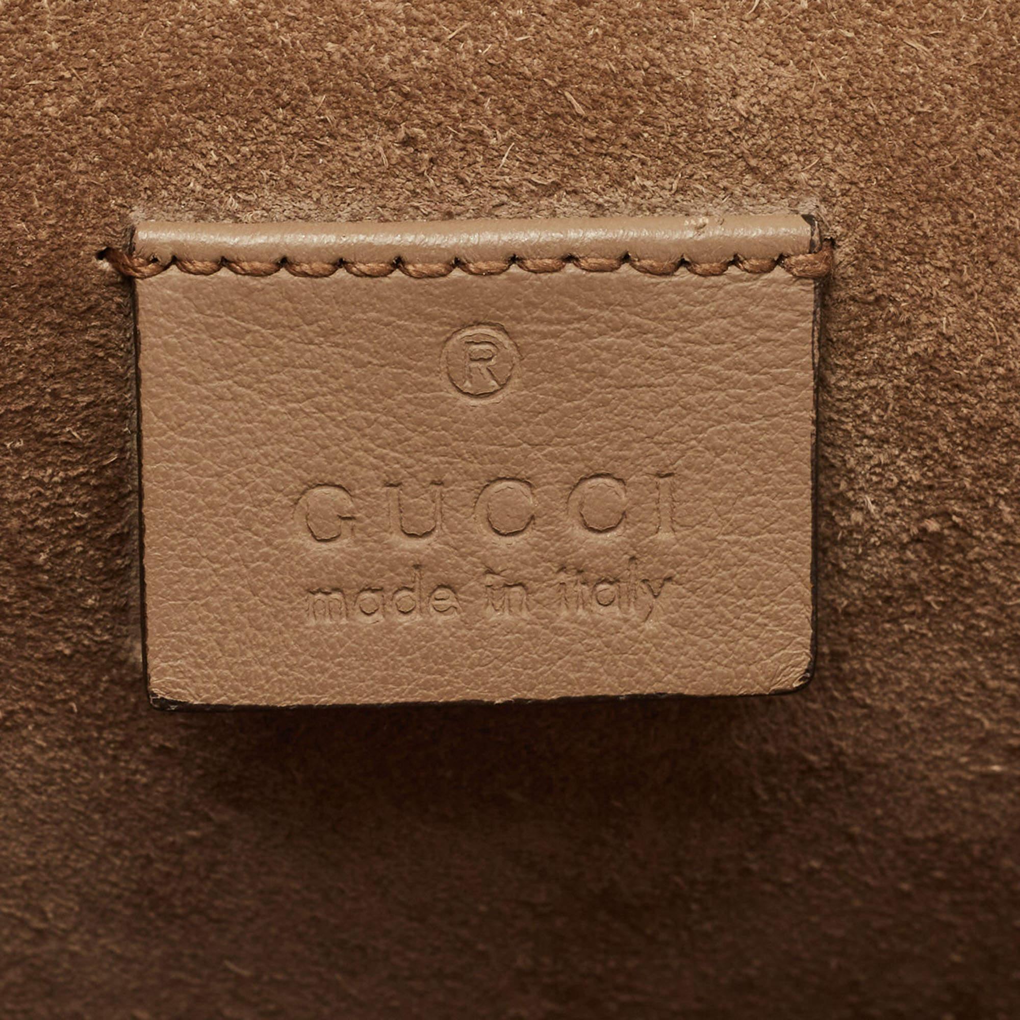 Gucci Beige GG Supreme Canvas and Suede Medium Dionysus Shoulder Bag 7