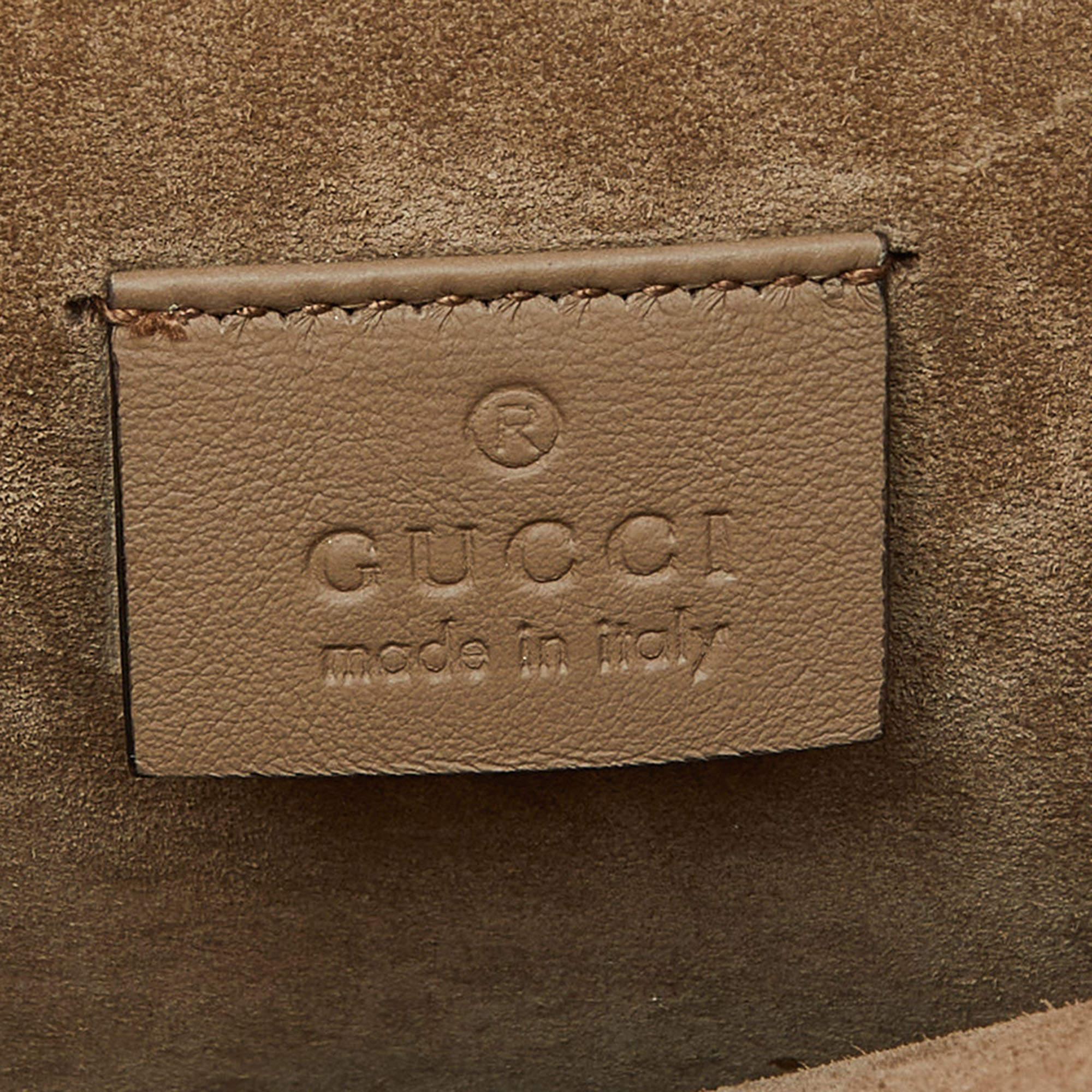 Gucci Beige GG Supreme Canvas and Suede Mini Dionysus Shoulder Bag For Sale 4