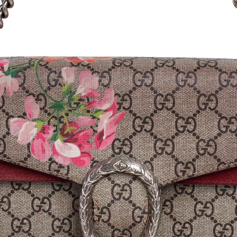 Gucci Beige GG Supreme Canvas and Suede Small Dionysus Shoulder Bag 4