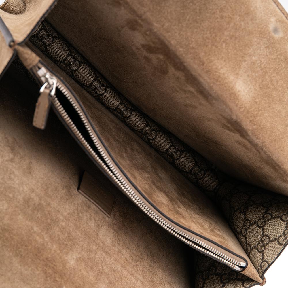 Gucci Beige GG Supreme Canvas and Suede Small Dionysus Shoulder Bag 6