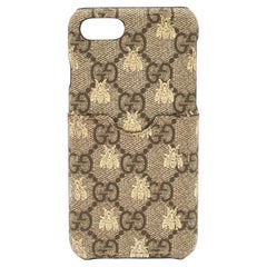 Gucci Beige GG Supreme Canvas Bee iPhone 7 Plus/8 Hülle