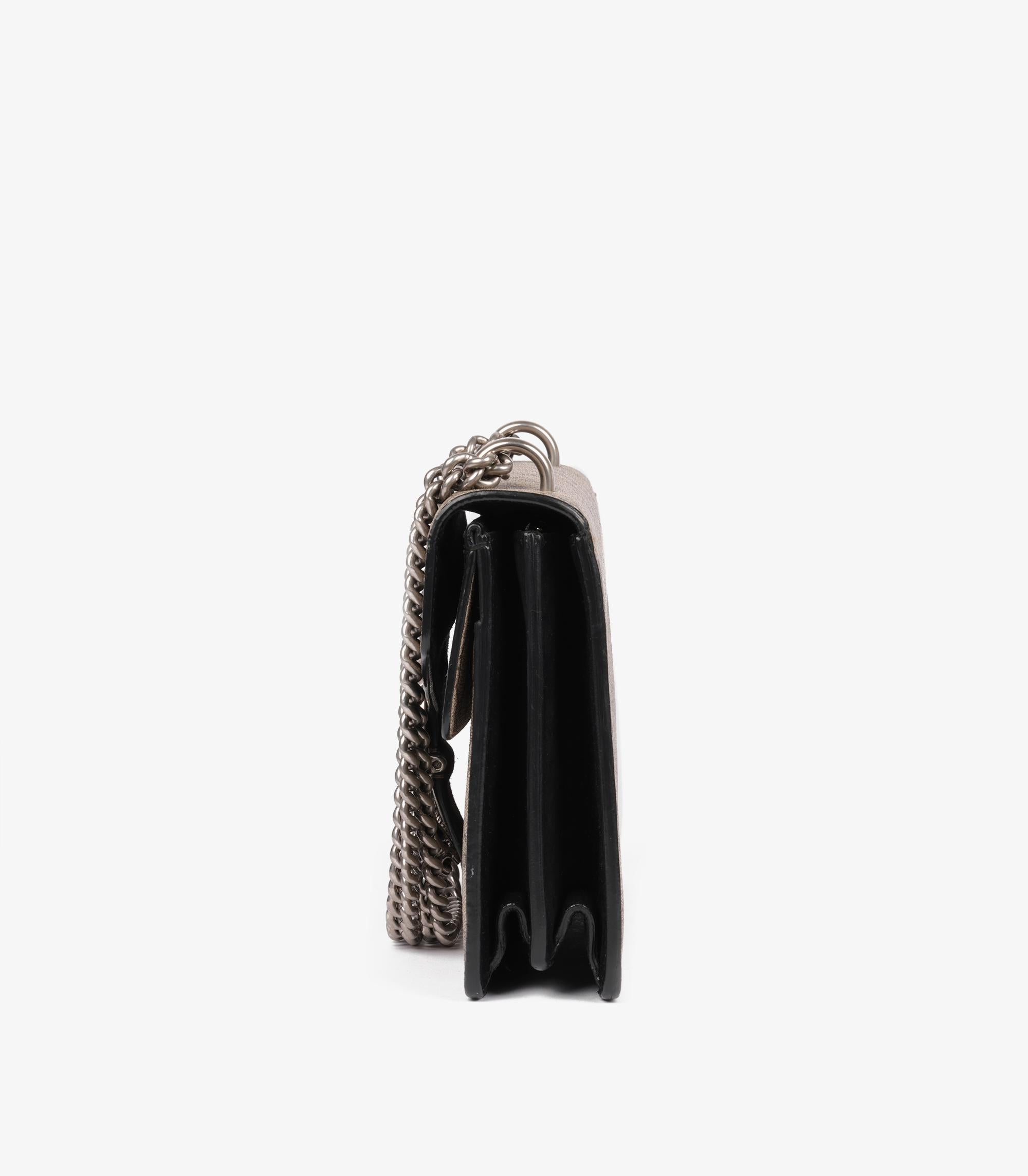 Gucci Dionysus Beige GG Lienzo Supremo y Ante Negro Mediano en venta 1