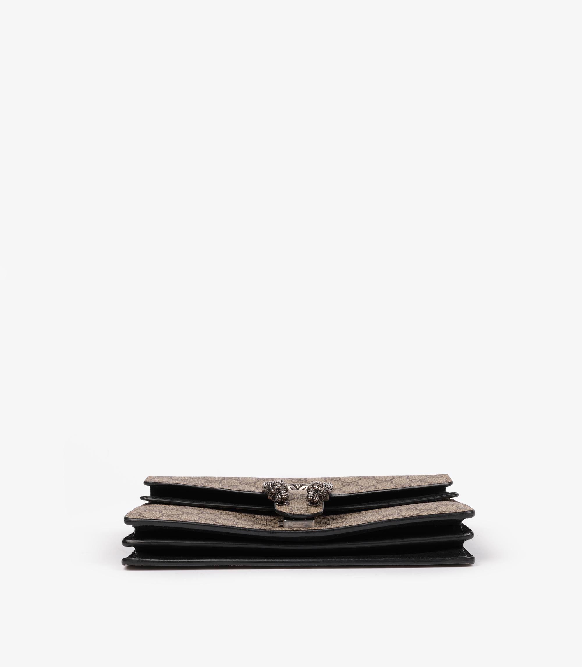 Gucci Dionysus Beige GG Lienzo Supremo y Ante Negro Mediano en venta 2