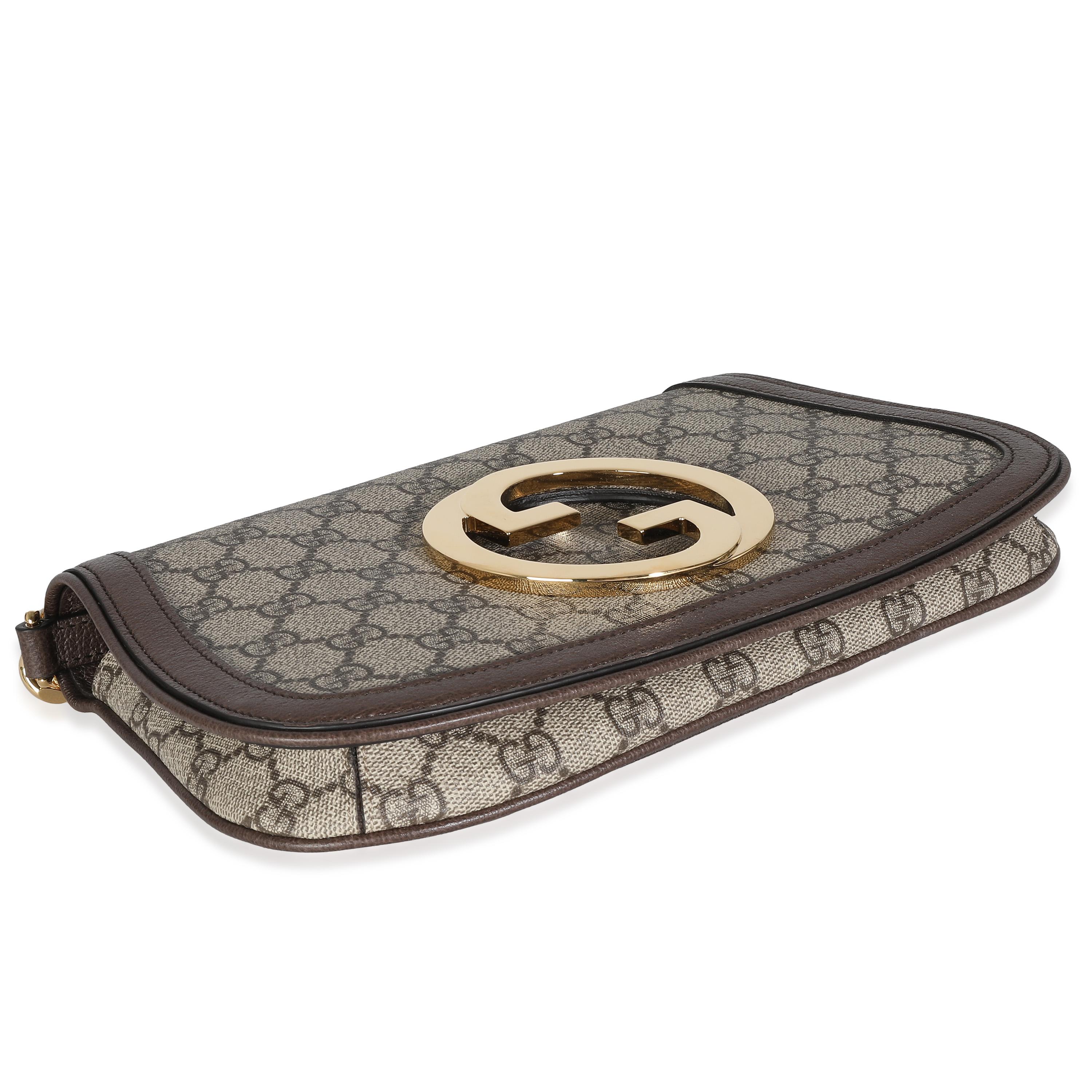 Gucci Beige GG Supreme Canvas Blondie Shoulder Bag For Sale 2